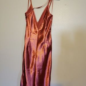 express satin strappy sheath dress